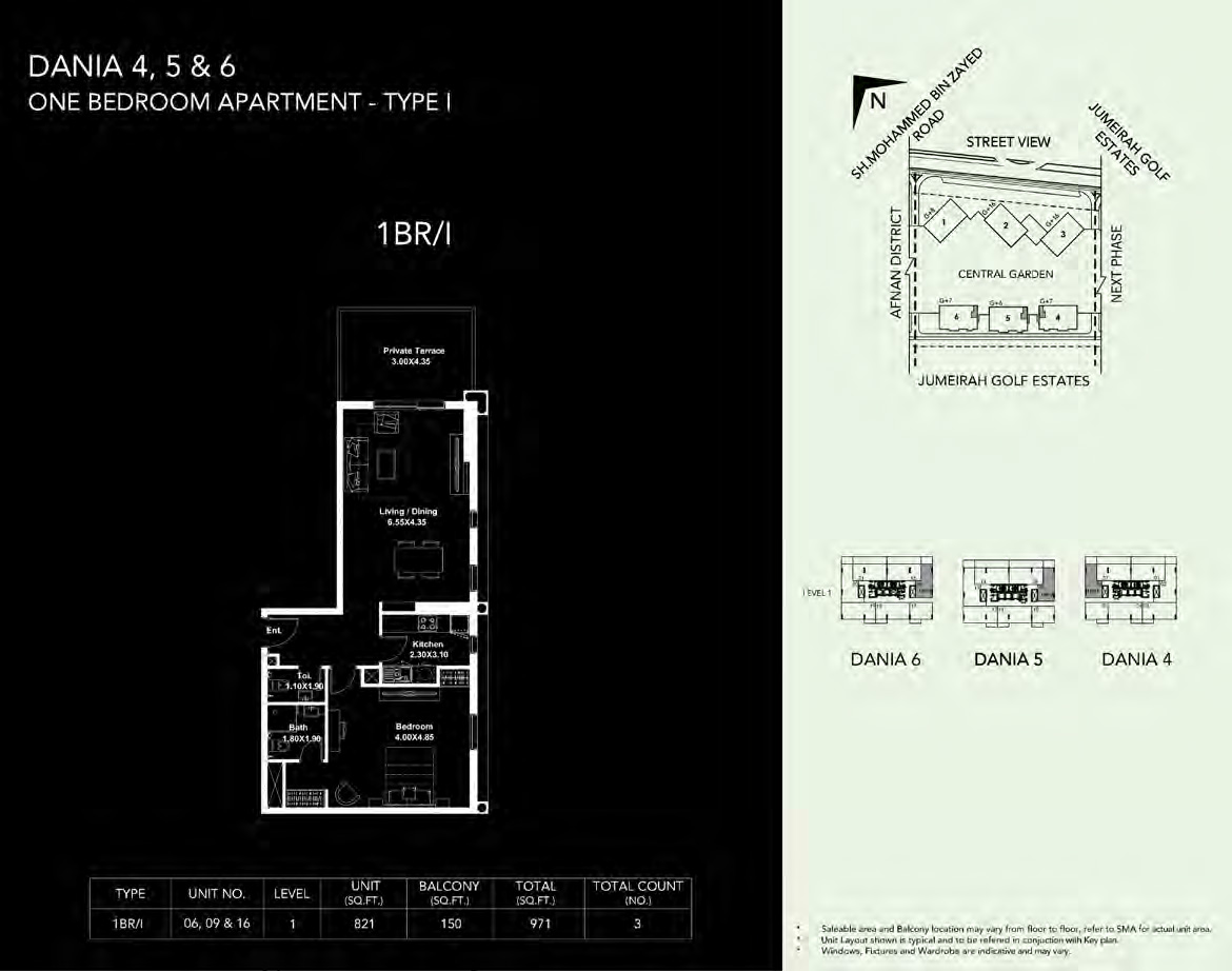 Dania District by Deyaar - Floor Plan